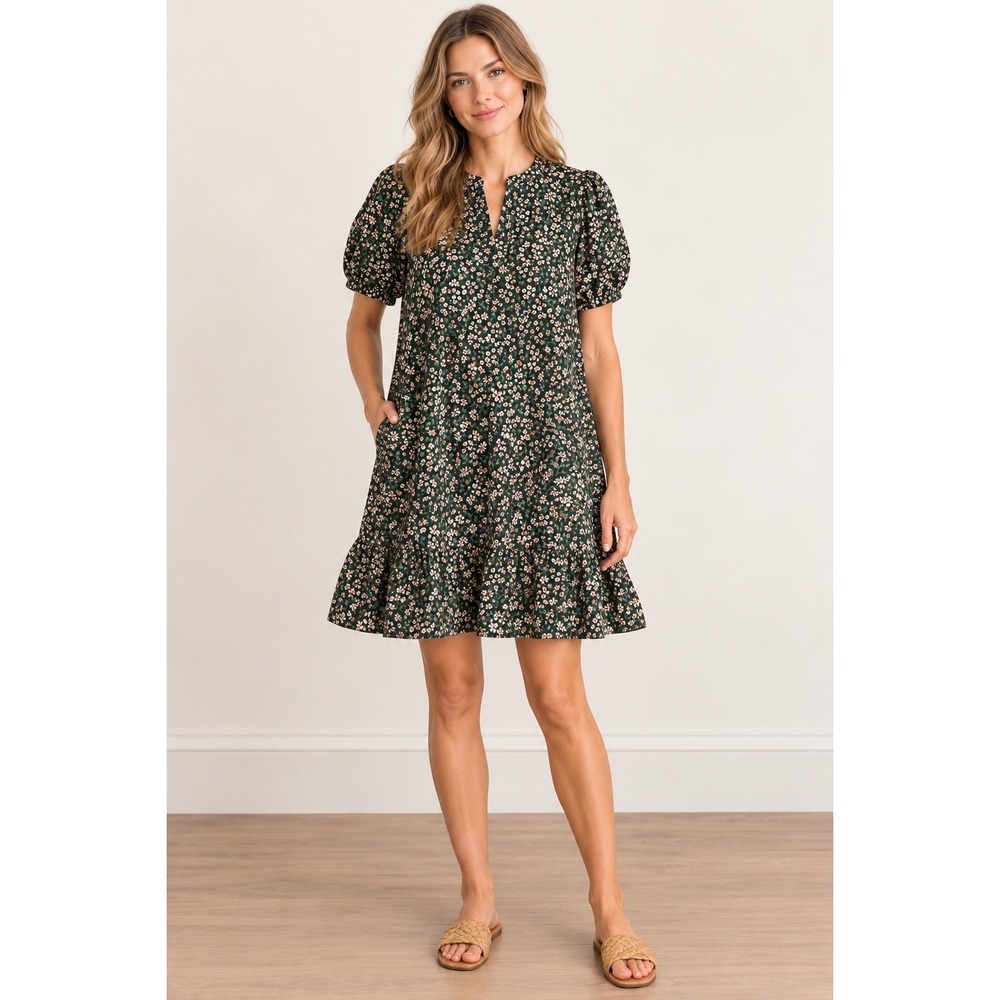J.Crew Delilah Dress M Liberty Marguerite Black Floral Cotton NWT Tana Lawn